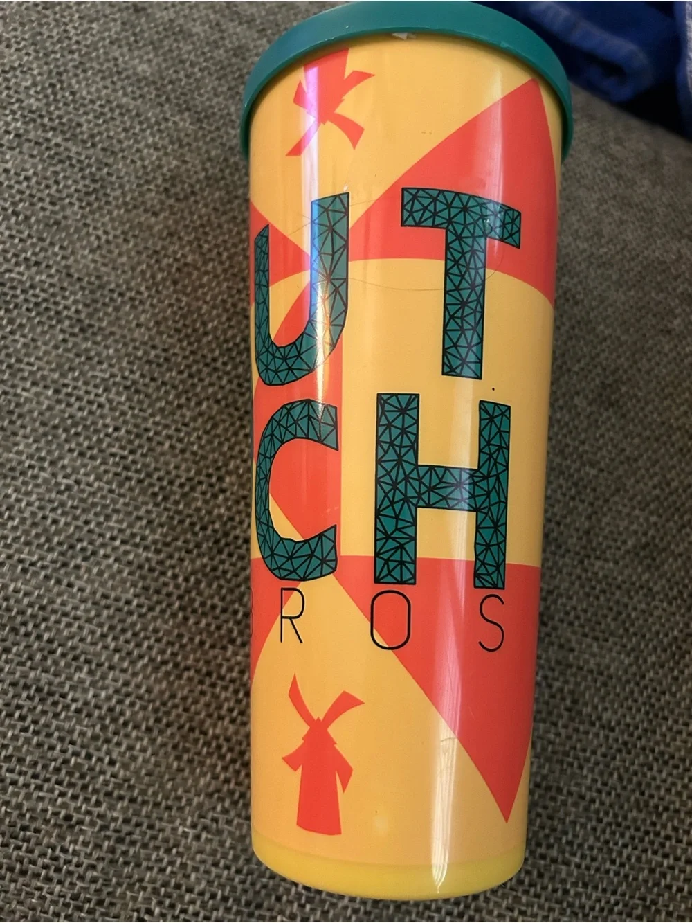Dutch Bros geometric print tumbler 24 ounce.
